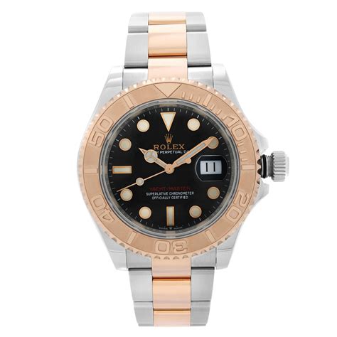 rolex yacht master 18k rose gold case mens automatic watch